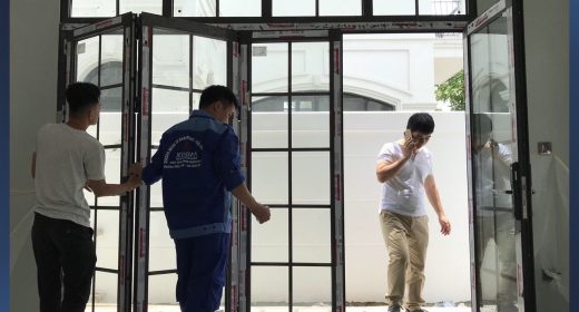 Hướng dẫn cách đóng mở cửa nhôm Xingfa 4 cánh mở xếp gấp