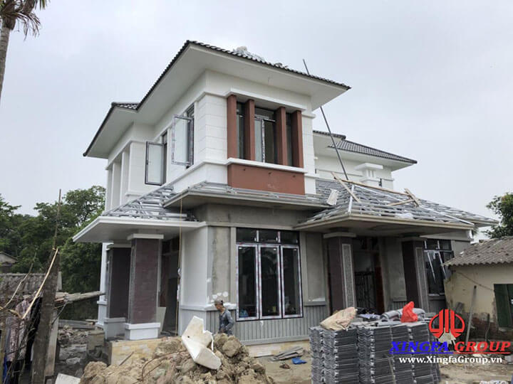 Công trình thi công lắp đặt cửa nhôm Xingfa nhập khẩu tại An Lão